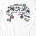 thumbnail image 3 of Marvel Spider-Man Brand New Day Men's Sticker Collage T-Shirt (Bright White, S-XXXL), 3 of 4