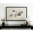 thumbnail image 7 of Kate and Laurel Oakhurst Rectangle Framed Linen Fabric Pinboard, 24 x 36, Distressed Black, Traditional Decorative Bulletin Board with Stepped Profile and Lightly Distressed Finish, 7 of 7