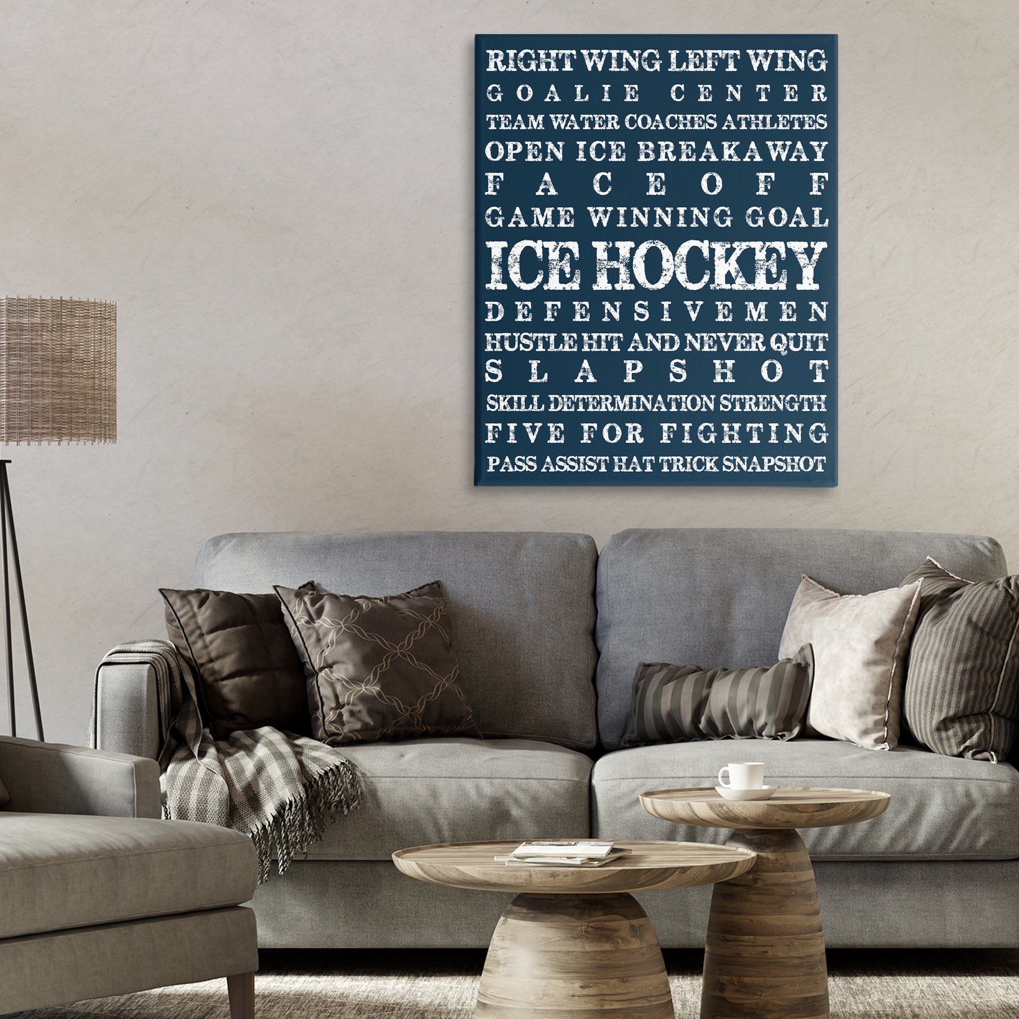 Stupell Industries Ice Hockey Expressions Canvas Wall Art, design by Melody Hogan