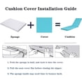 thumbnail image 6 of Outdoor Lounge Chair Cushions Patio Chaise Lounge Replacement Cushions Funiture Seat Cushions Chair Pads (Sky Blue-1 pc), 6 of 11