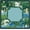 Blue Green Summer Tropical, variant on Boho Orange Sunshine Floral Mahjong Mat 31.5 x 31.5 Inch, Mid Century Modern Sun Non-Slip Noise Reduction Gaming Mat for Dominoes Poker Card Board and Tile Games