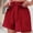 Red, variant on Tbopshirt High Waisted Shorts Women's High Waist Shorts Wide Leg Pants Casual Loose Shorts Belt