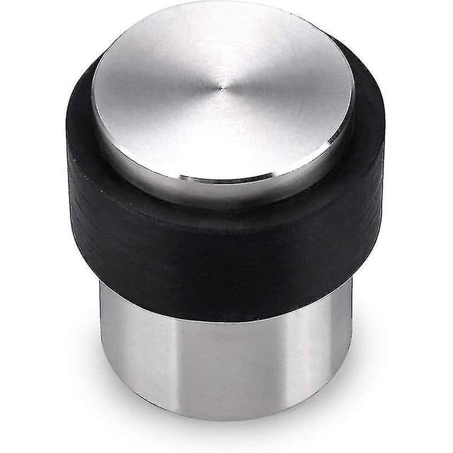 Tope cilíndrico para puerta de piso, Tope de puerta de acero inoxidable macizo con tope de goma para montaje en piso de seguridad con tornillos, uso comercial resistente I
