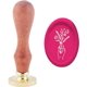 thumbnail image 1 of 1PC Brass Sealing Wax Seal Stamp Wood Handle Hand Flower Pattern 30mm, 1 of 5