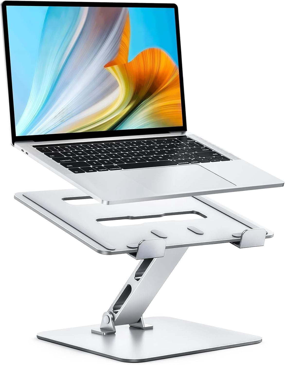 NEOYFC Ergonomic Laptop Stand for Desk, Foldable Computer Stand, Stable Aluminum Lectern Notebook Riser & Portable Laptop Holder Mount Compatible with 10-16" MacBook Pro/Air, Dell, HP