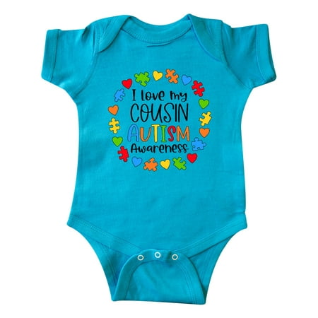 

Inktastic I Love my Cousin Autism Awareness Gift Baby Boy or Baby Girl Bodysuit