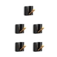 thumbnail image 3 of Monstrate Ganchos Sin perforación Perchero montado en la pared Paraguas Soporte para colgar antideslizante Sala de estar Pasillo Negro Oro 1 oro negro 1 gancho 5Conjunto, 3 of 6