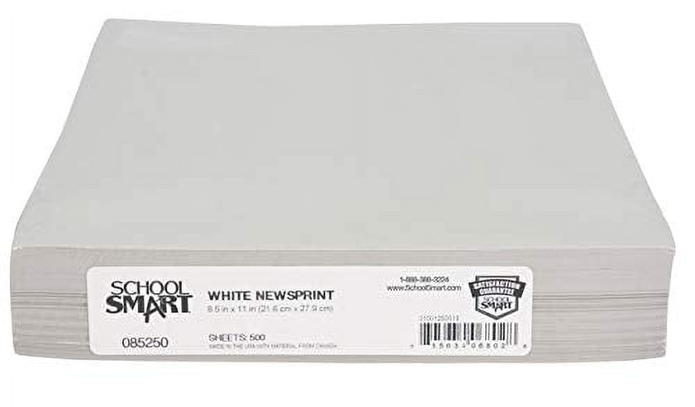 Pacon School Smart Sax Art Paper, Plain Newsprint, 30 lbs, 8.5 x 11 in., White - Pack of 500 - Walmart.com Pacon School Smart Sax Art Paper, Plain Newsprint, 30 lbs, 8.5 x 11 in., White - Pack of 500 - Walmart.com