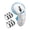 Blue with 6 rolls of, variant on E975 Labelling Device Handheld Manual Label Maker for DIY Labels Kitchen Items