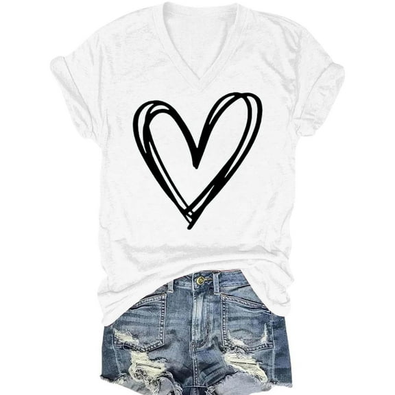 PiGOGI Women's Summer V-Neck Short Sleeve Top - Solid Color, Comfort Fit, Lightweight, Perfect for Casual Outings & Gatherings