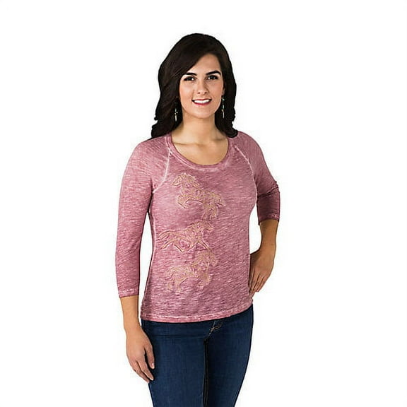 Noble Outfitters Washed Horses T-Shirt M Cran