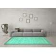 thumbnail image 3 of Ahgly Company Indoor Square Abstract Turquoise Blue Contemporary Area Rugs, 4' Square, 3 of 4