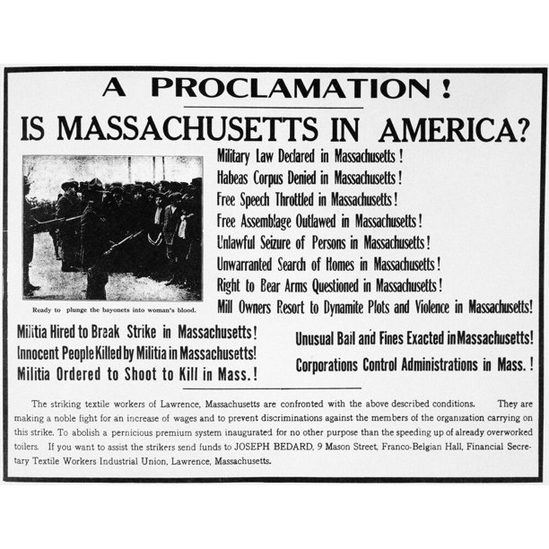 Lawrence Strike, 1912. /Na Proclamation From The Striking Textile Workers Of Lawrence
