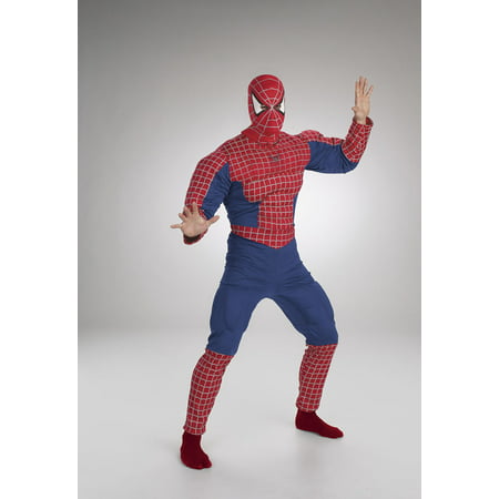 Spiderman Muscle Chest Adult Halloween Costume - One