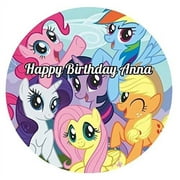 My Little Pony Round Edible Image Photo Cake Topper Sheet Personalized Custom Customized Birthday Party - 8 Inches Round - 76673