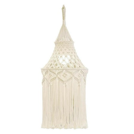 

Julam Boho Pendant Light Shade Hand-Knitted Macrame Lamp Shade For Nordic Style Bohemian Modern Lampshade For Bedroom Home Living Room Office Decor charming
