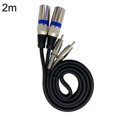 thumbnail image 1 of 2RCA Male 2XLR Caron Male Audio Balance Cable, Length: 2m, 1 of 5