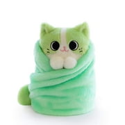 Purritos 7 Inch Cat In Blanket Plush Series 2 - Matcha