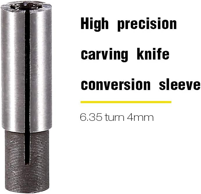 6.35mm to 4mm Precision Engraving Bit CNC Router Tool Adapter for Collet 