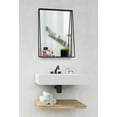thumbnail image 5 of Kate and Laurel Lintz Modern Mirror with Storage Shelf, 18" x 24", Black, 5 of 7