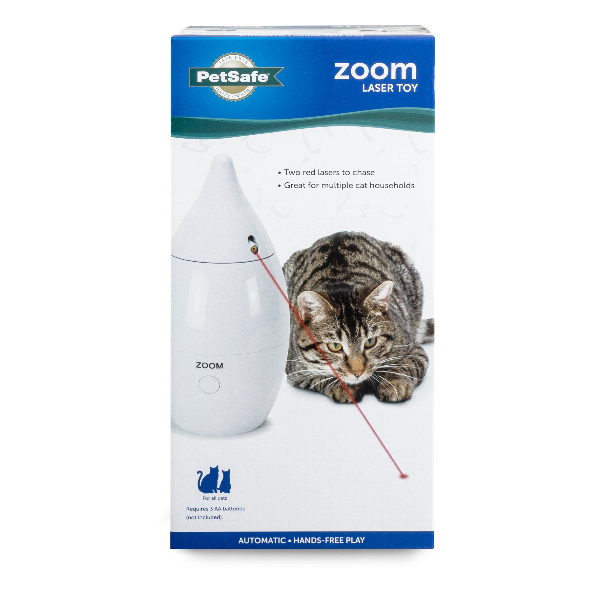 PetsafeGeneralZoom Automatic Rotating Laser Cat Toy White