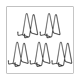 thumbnail image 1 of Soporte para placa de metal negro de 6 pulgadas, paquete de 5, soporte para placa para fotos, platos decorativos y libros, 1 of 7