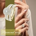 thumbnail image 2 of European and American Couple Rings, Inlaid Zircon Ring Classic Jewelry, 2 of 6