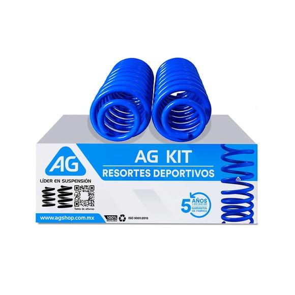 Resortes AG Kit para Auto Traseros para Volkswagen Jetta A2 (México, Aro Grande) 1987 a 1992 2 Piezas Nuevos