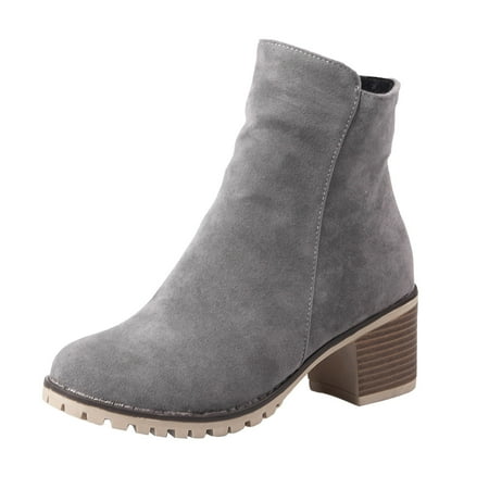 

Boots Clearance Hvyes Snow Boots Autumn And Winter Round Toe Fashion Warm Furry Short Boots Large Size Boots Women s Boots