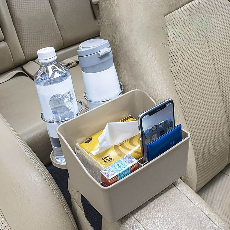 Bescita Car Armrest With Cup Holder Storage Box, Multifunctional Car Seat Storage  Box Tissue Phone Key, Car Center Console Folda 