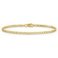 thumbnail image 3 of Primal Gold 14 Karat Yellow Gold 2.2mm Flat Beveled Curb Chain Bracelet, 3 of 4