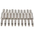 thumbnail image 3 of AIHOME 10PCS / 20PCS 1/4 "6.35MM Male Mono Audio Cable Jack Plug Microphone Plug Connector Plug, 3 of 3