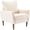 Beige, variant on MAYEERTY Modern Leisure Reading Chair, Upholstered Cushioned Seat Solid Wood Legs Single Wide Sofa Chair