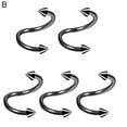 thumbnail image 2 of Bluelans 5Pcs Stylish Lip Ring Anti-rust Stainless Steel Shiny - All Match Nose Ring for Club, 2 of 8