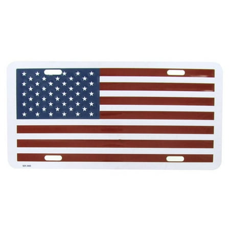 - American Flag License Plate