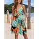 thumbnail image 2 of Vestido Zeagoo casual floral con cuello en V y cuello en V para mujer, 2 of 5