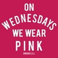 thumbnail image 2 of Junior's Mean Girls On Wednesdays We Wear Pink White Bold Racerback Tank Top Dark Pink Medium, 2 of 4