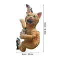 thumbnail image 4 of Estatua De Jardín Gato Comiendo Adornos Enanos Estatuas En Miniatura De Resina Para Decoración De Jardín Al Aire Libre Moyic HA036482-00, 4 of 6
