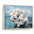 thumbnail image 2 of Designart "Radiant Golden Plumeria Blooms II" Plumeria Floater Framed Canvas Prints, 2 of 5