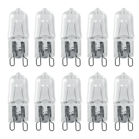 

10Pcs G9 Base Halogen Light Bulb 120V 40W Lighting Replacement Home Warm White Bright