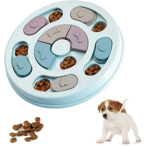 Treat Dispensing Puzzle Toys for Medium Small Dogs, Interactive Chase Toys,  Slow Feeder, Perfect Alternative to Slow Feeder Dog Bowls to Improve Pets