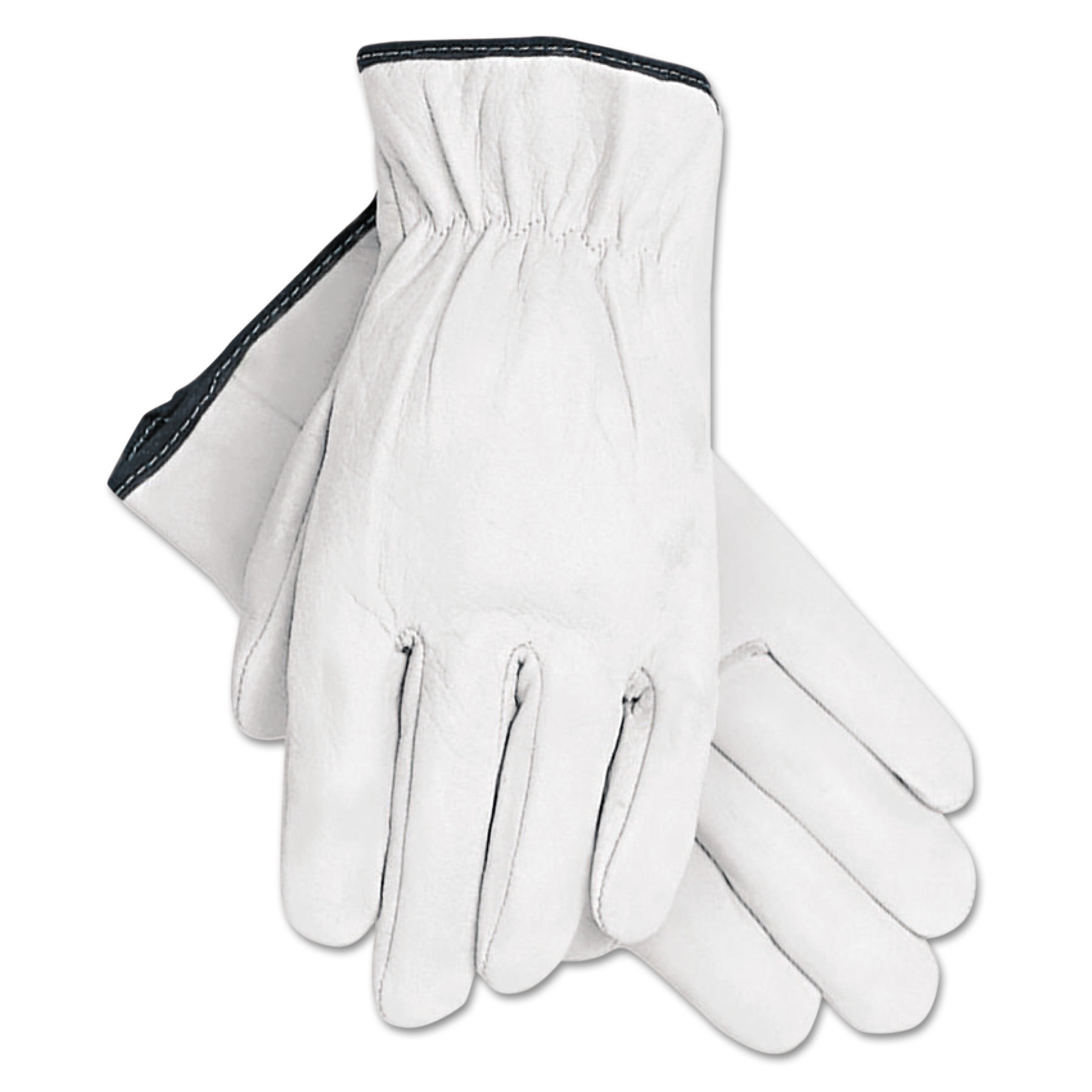 Grain Goatskin Driver Gloves, White, X-Large, 12 Pairs -MPG3601XL ...