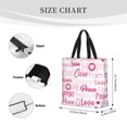thumbnail image 4 of Xecao Breast Cancer Pink Ribbons Awareness (2) for Tote Bag: spacious with inner pockets, ideal for work, shopping, or travel., 4 of 9