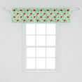 thumbnail image 2 of Ambesonne Ladybugs Window Valance, Polka Dots with Insect, 54" X 12", Black Green and Red, 2 of 3