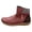 Brown, variant on Women's Leather Winter Snow Boots Side Zipper Patchwork Waterproof Vintage Antislip Round Toe Casual Booties Black Size 6.5