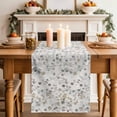 thumbnail image 2 of Gray Botanical Table Runner, Farmhouse Spring Summer Floral Leaves Washable Cotton Linen Table Runners 72 Inches Long, Dresser Scarf Runner for Dining/Coffee/Kitchen/TV Stands/Cabinets 13''x72'', 2 of 8