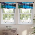 thumbnail image 2 of LALILO Kitchen Curtain Valance Moraine Lake National Park Rod Pocket Window Curtain 52"x 18" Set of 2, 2 of 7