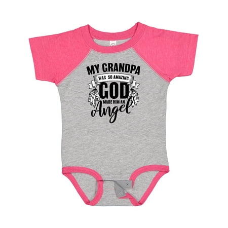 

Inktastic My Grandpa Was So Amazing God Made Him an Angel Gift Baby Boy or Baby Girl Bodysuit