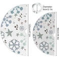 thumbnail image 3 of FMSHPON Christmas Texture Snowflakes Xmas Christmas Tree Skirt Stand Mat for Holiday Party Decoration Indoor Outdoor 48 inches, 3 of 6