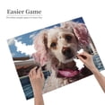 thumbnail image 2 of 500-Piece Wooden Jigsaw Puzzle for Adults & Families - Dog Poolside Sunglasses Cute , Fun & Educational Brain-Teasing Game, Artistic Home Decor, 2 of 7